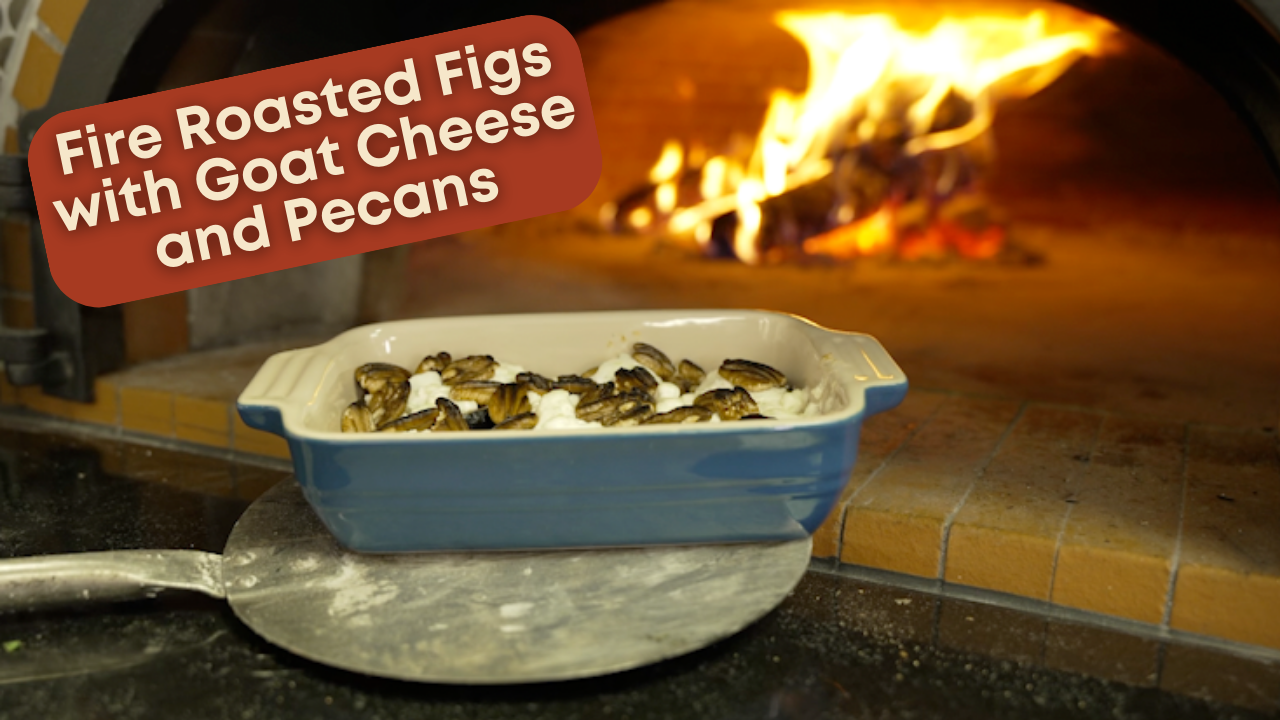 Fire Roasted Figs With Goat Cheese and Pecans