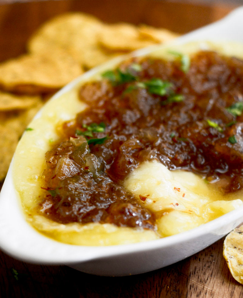 Baked Brie with Maple Bacon Onion Jam