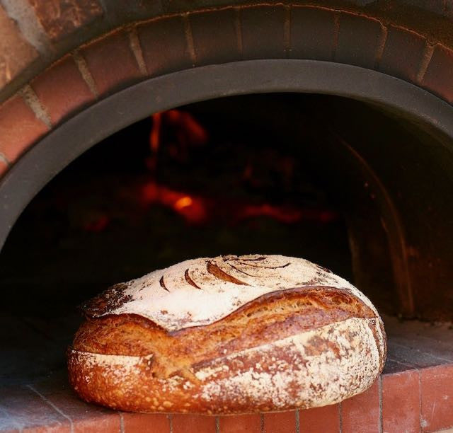 Sourdough Bread Baked in a Brick Oven
