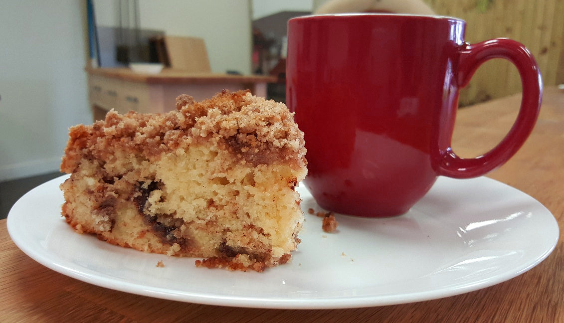 Spiced Streusel Coffee Cake & Wood Fired Coffee Beans
