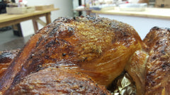 close up of crispy turkey skin