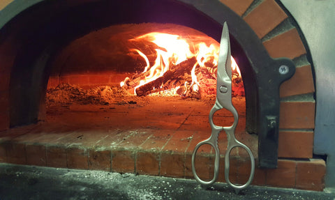 poultry shears and wood fired oven