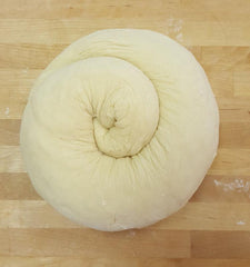 unbaked turban challah loaf