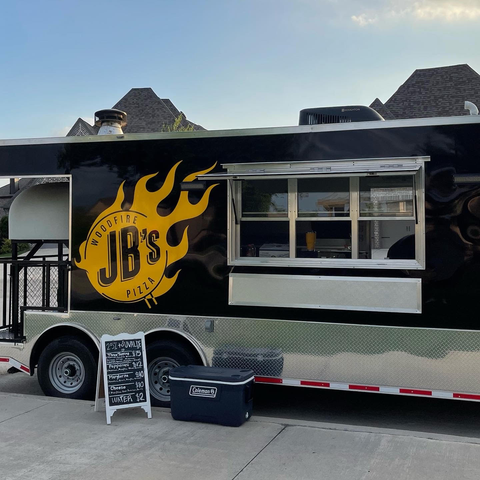 JB Wood fired pizza trailer catering 