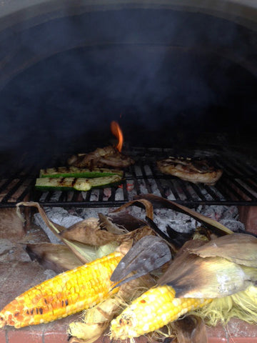 Corn Roasted in a Brick Oven